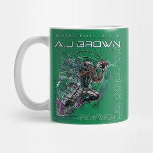 A.J. Brown: History in the Making -Philadelphia Eagles Wide Receiver 2024 Illustration Mug